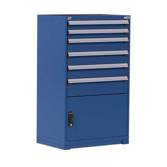 36" HDR Steel 6-Drawer Door Cabinet with Forklift Base HDC-R5AEE-5820