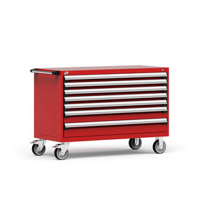 54" Mobile 7-Drawer HDR Steel Cabinet on 6" Casters HDC-R5BJG-3012