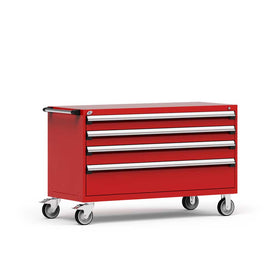 60" Mobile 4-Drawer HDR Steel Cabinet on 6" Casters HDC-R5BKG-3028