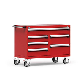 48" Mobile 6-Drawer HDR Steel Cabinet on 6" Casters HDC-R5GHE-3019