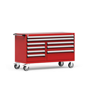 60" Mobile 9-Drawer HDR Steel Cabinet on 6" Casters HDC-R5GKG-3009