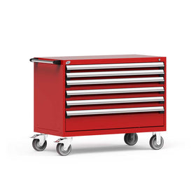 48" Mobile 6-Drawer HDR Steel Cabinet on 6" Casters HDC-R5BHG-3001