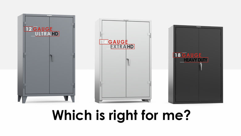 Which steel gauge should I use for my cabinet or heavy-duty storage?