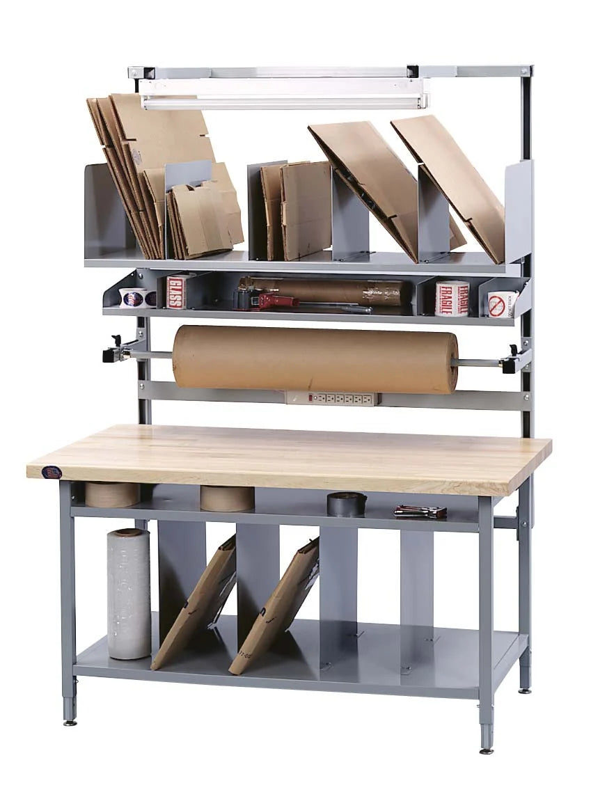 Bench-in-a-Box Packing and Shipping Workstation