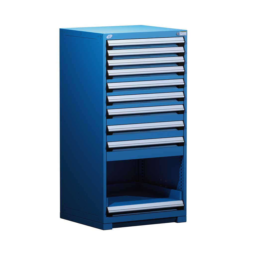 30" 9-Drawer HDR Cabinet with Compartments, Forklift Base HDC-R5ADG-5811