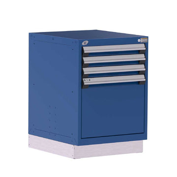 24" 4-Drawer HDR Cabinet with Compartments, Recessed Base HDC-R5ACG-3023