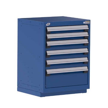 24" 6-Drawer HDR Cabinet with Compartments, Recessed Base HDC-R5ACD-3017