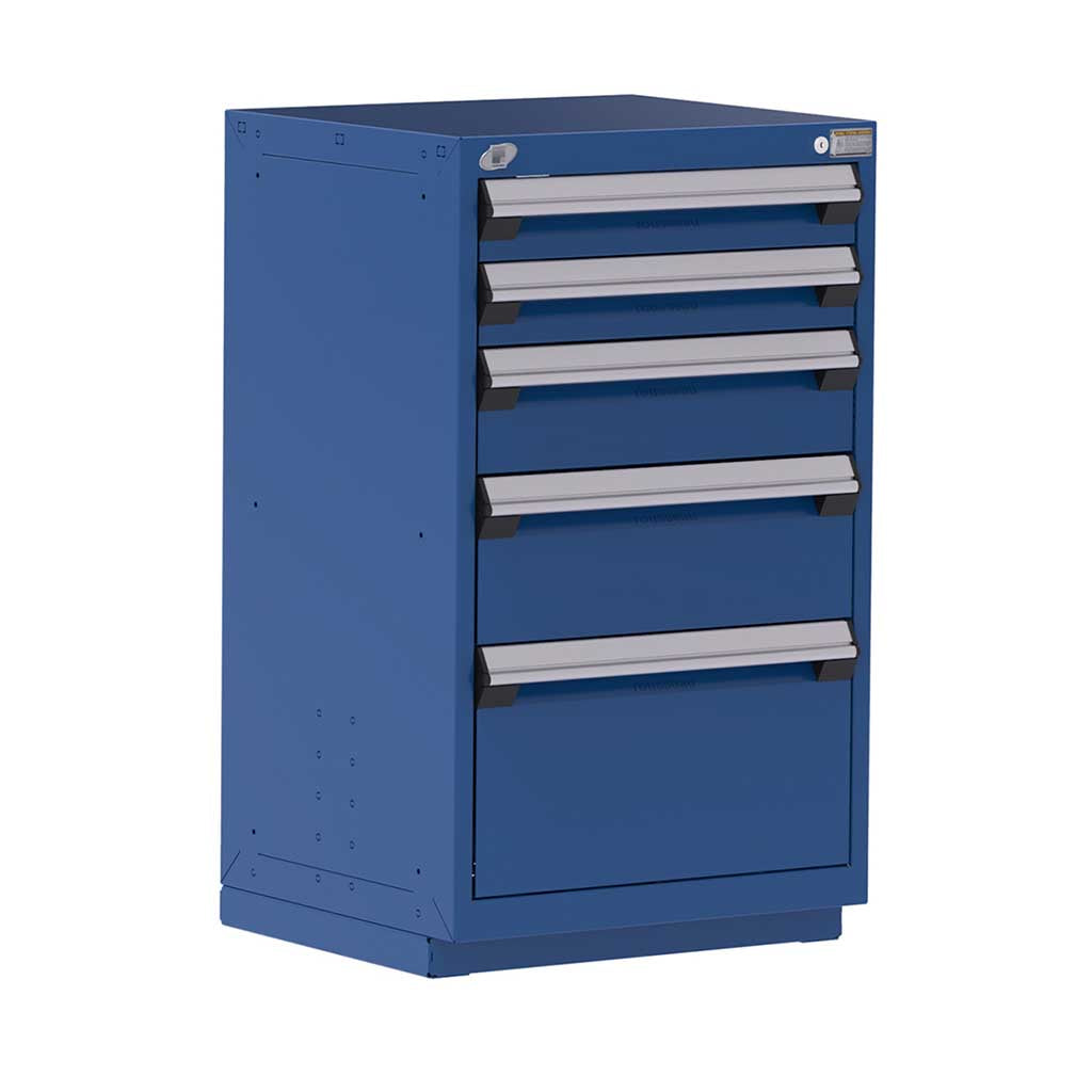24" 5-Drawer HDR Cabinet with Compartments, Recessed Base HDC-R5ACD-3809