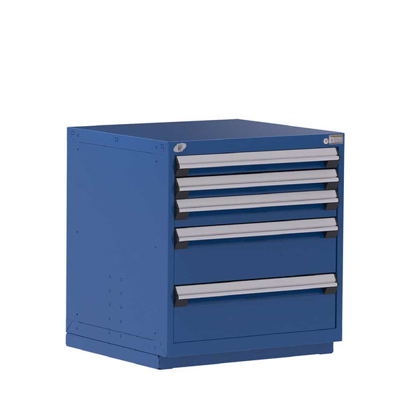 30" 5-Drawer HDR Cabinet with Compartments, Recessed Base HDC-R5ADG-3021