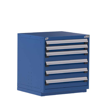 30" 6-Drawer HDR Cabinet with Compartments, Recessed Base HDC-R5ADD-3011