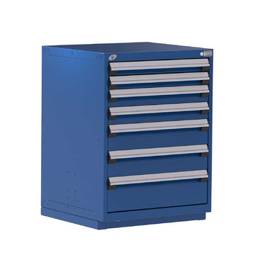 30" 7-Drawer HDR Cabinet with Compartments, Recessed Base HDC-R5ADD-3805