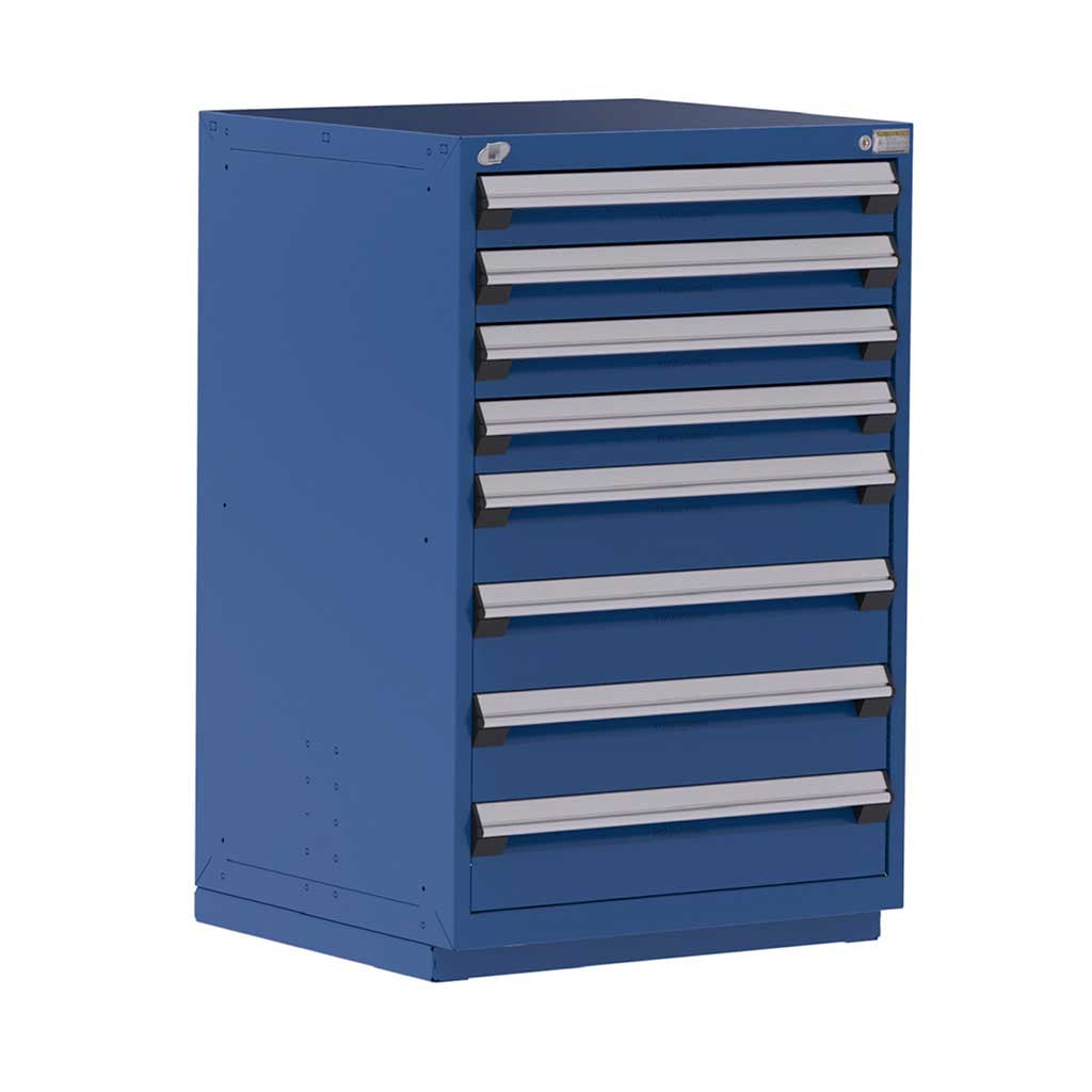 30" 8-Drawer HDR Cabinet with Compartments, Recessed Base HDC-R5ADG-4409