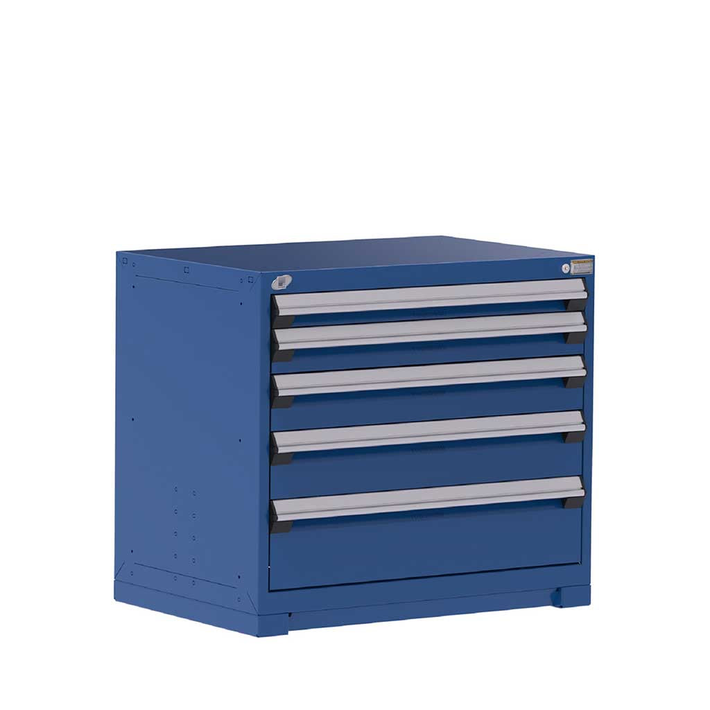 Buy everest-blue 36&quot; 5-Drawer HDR Cabinet with Compartments, Forklift Base HDC-R5AEE-3003