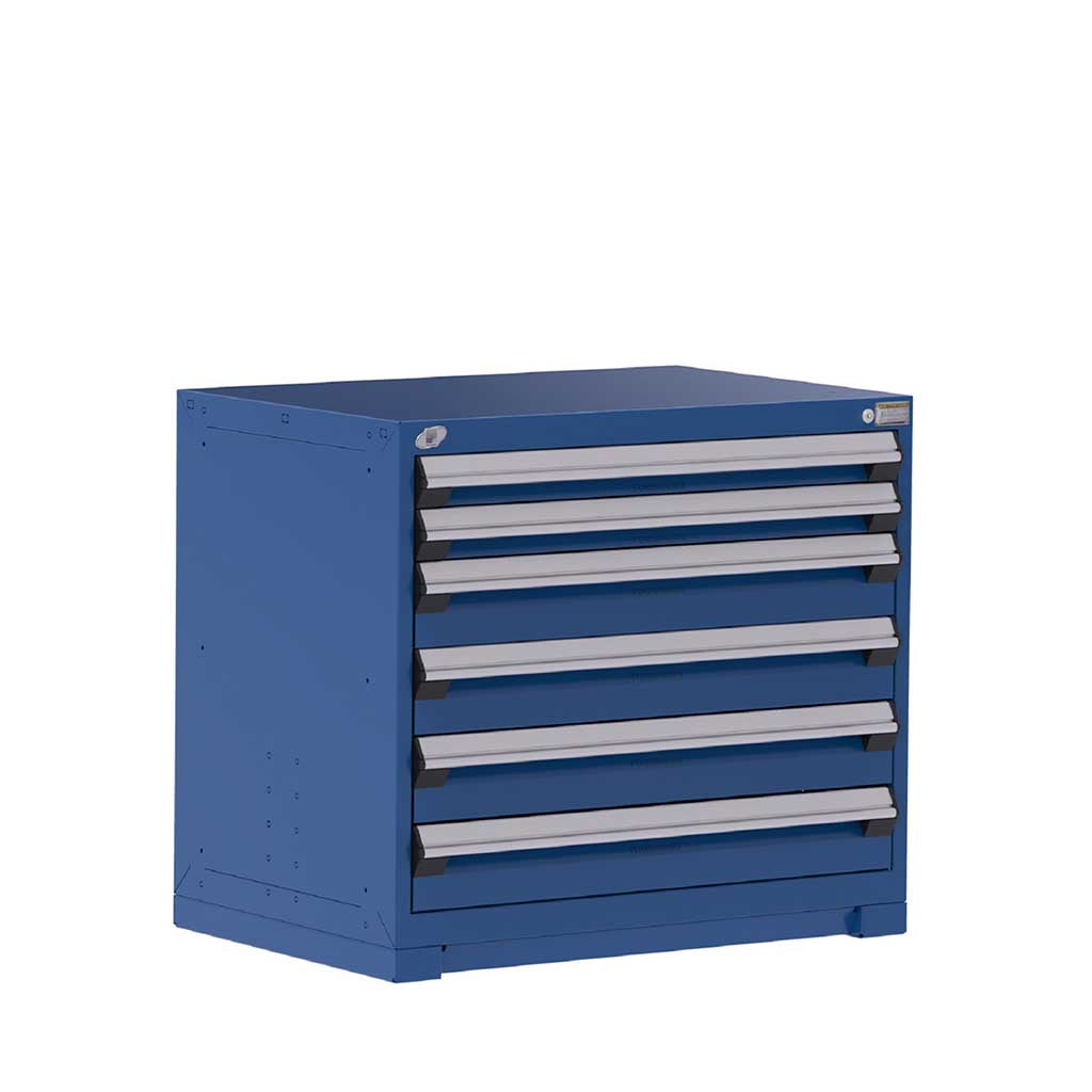 36" 6-Drawer HDR Cabinet with Compartments, Forklift Base HDC-R5AEE-3007