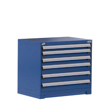 36" 6-Drawer HDR Cabinet with Compartments, Forklift Base HDC-R5AEE-3053