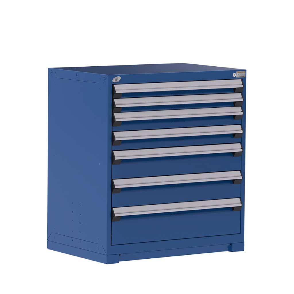 36" 7-Drawer HDR Cabinet with Compartments, Forklift Base HDC-R5AEE-3801