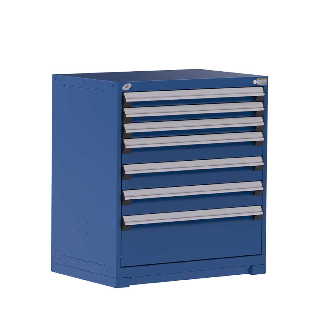 36" 7-Drawer HDR Cabinet with Compartments, Forklift Base HDC-R5AEE-3803