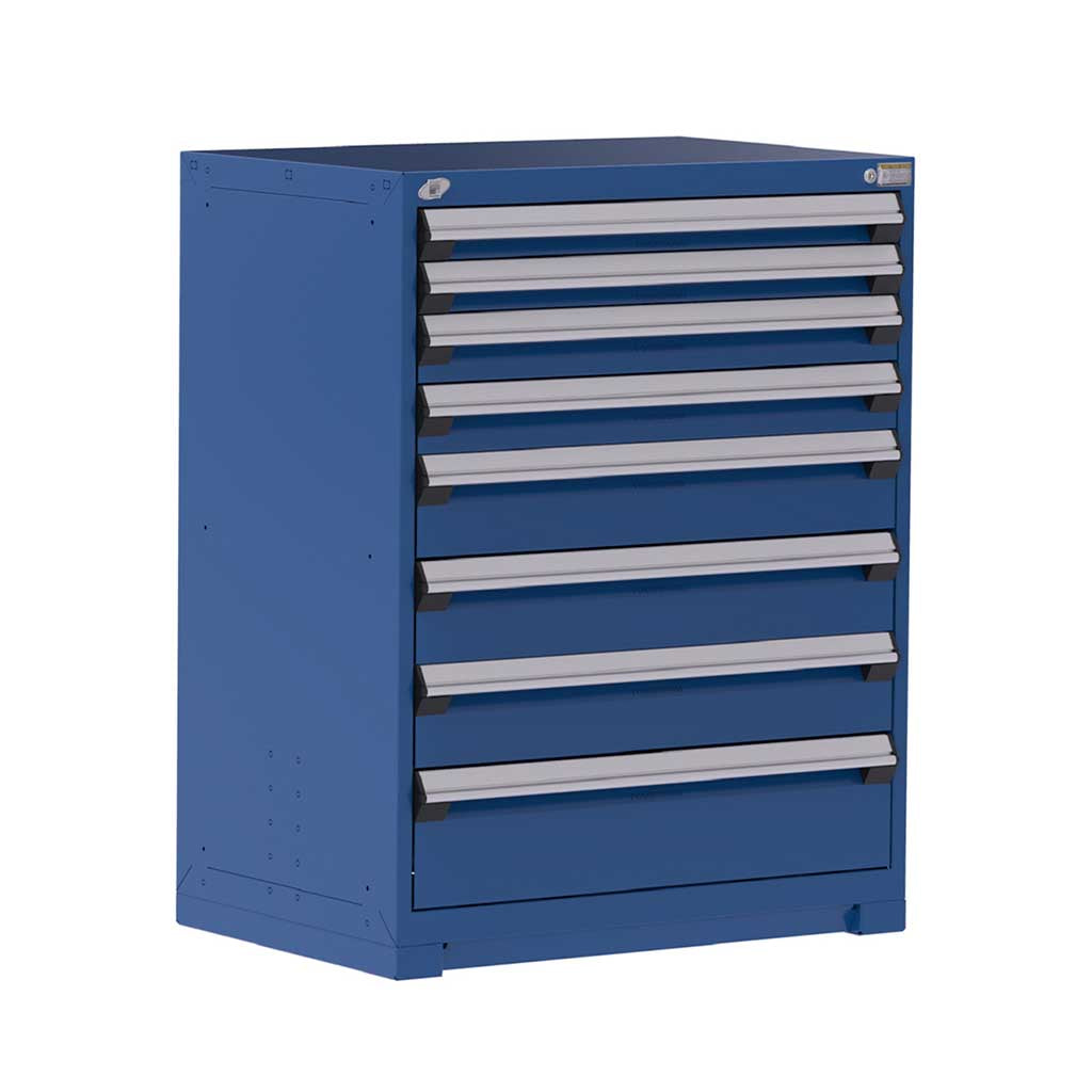 36" 8-Drawer HDR Cabinet with Compartments, Forklift Base HDC-R5AEE-4401