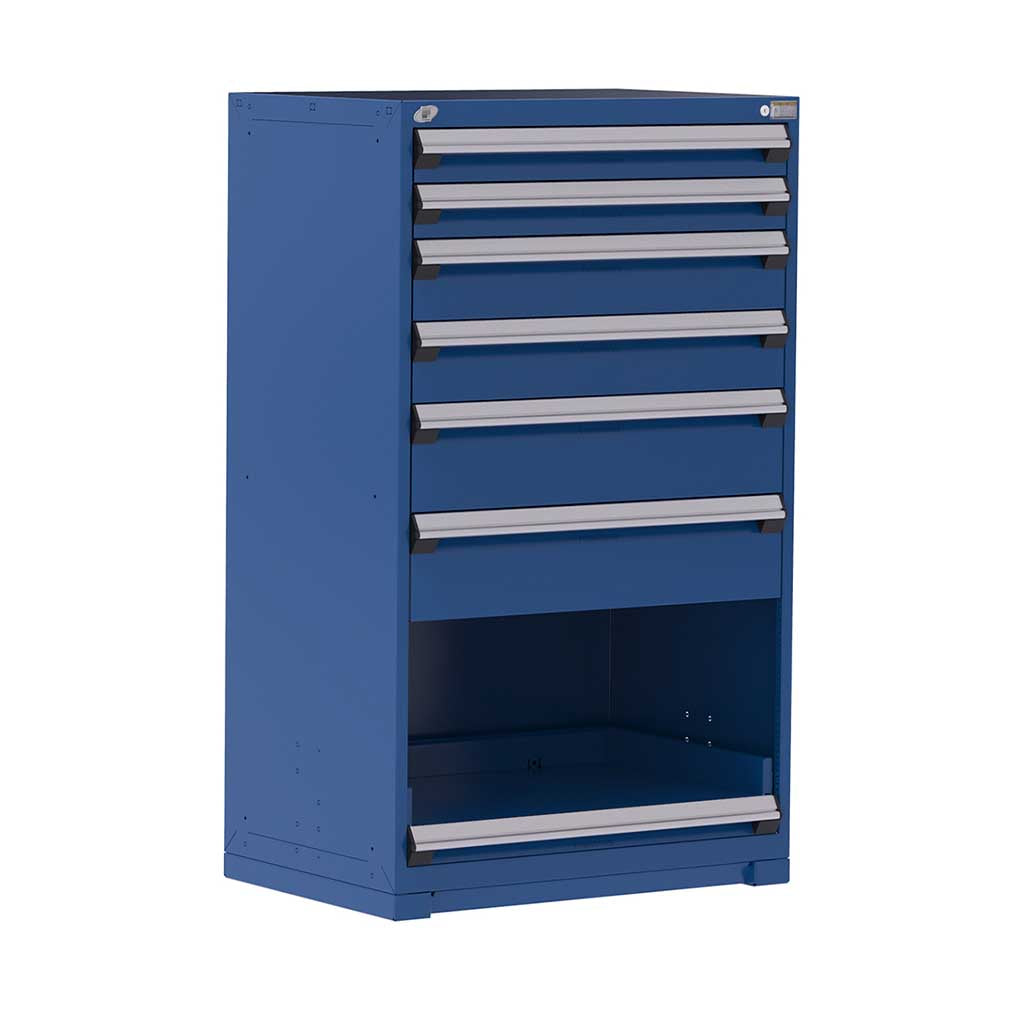 36" 6-Drawer HDR Cabinet with Compartments, Forklift Base HDC-R5AEE-5815