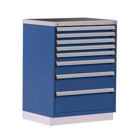 36" 8-Drawer HDR Cabinet with Compartments, Recessed Base HDC-R5AEG-4401