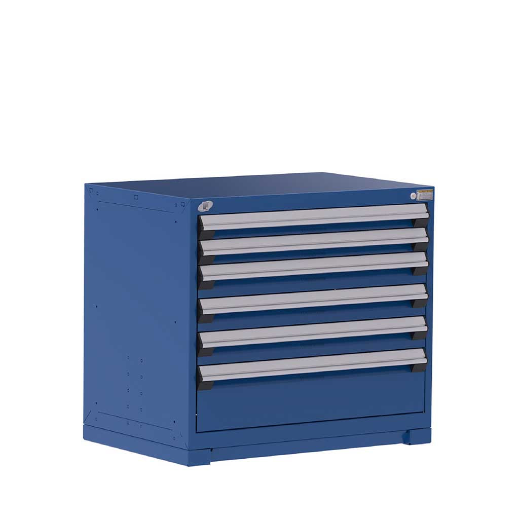 36" 6-Drawer HDR Cabinet with Compartments, Forklift Base HDC-R5AEC-3001