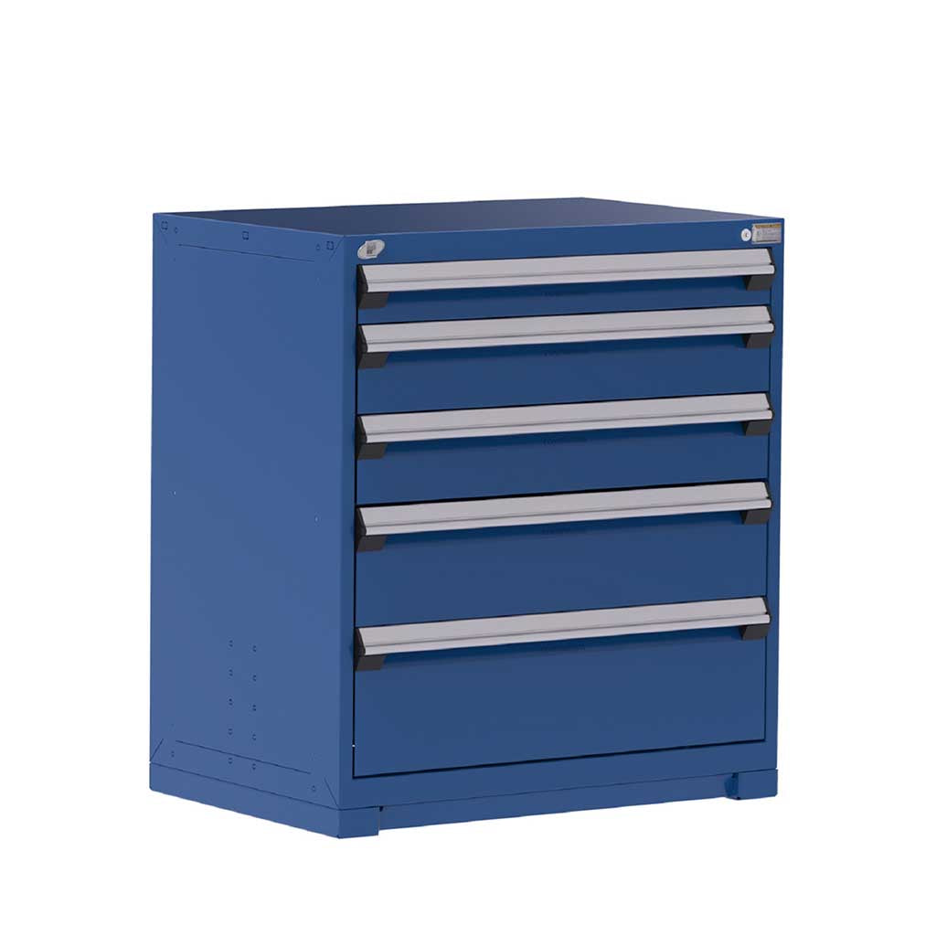 36" 5-Drawer HDR Cabinet with Compartments, Forklift Base HDC-R5AEC-3807