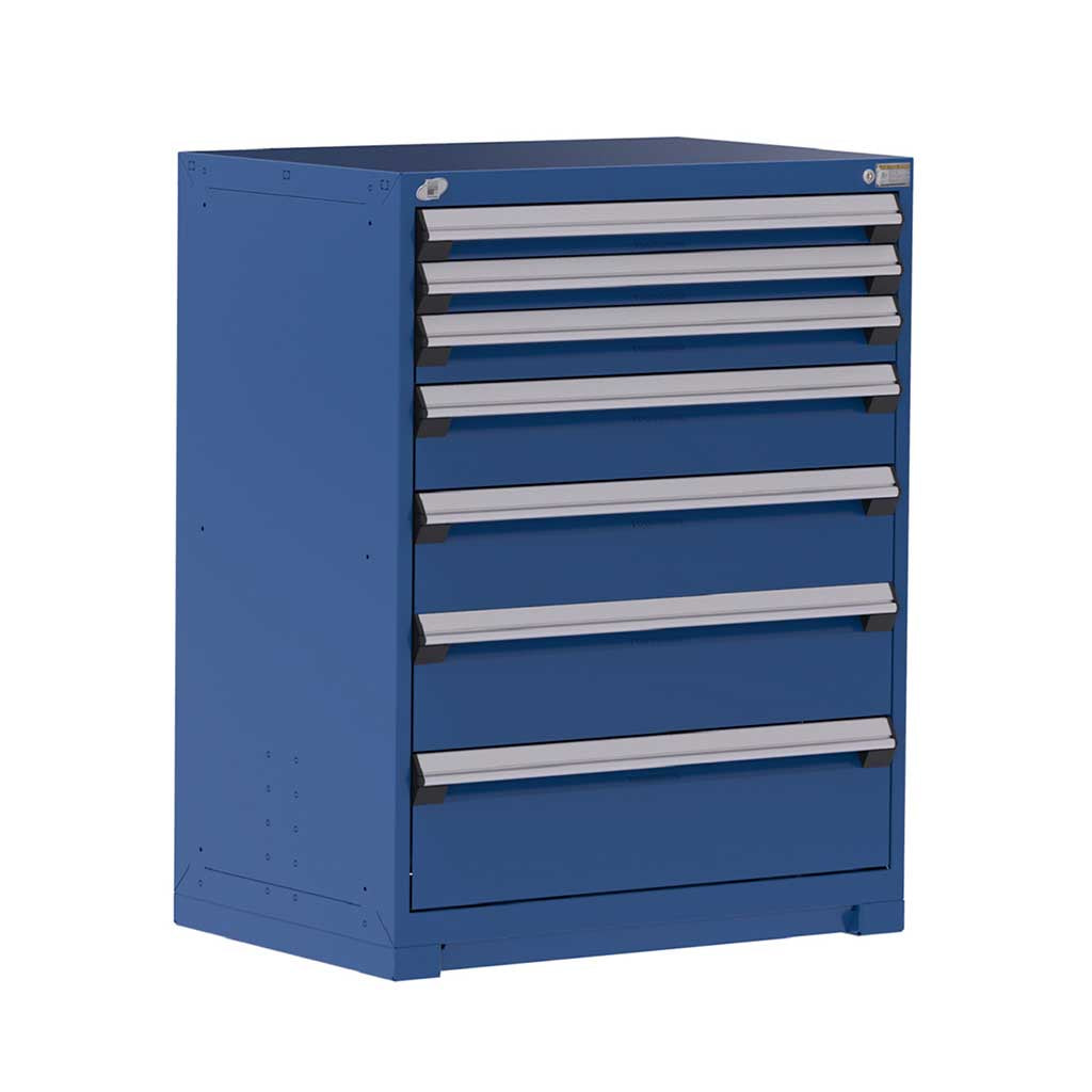 Buy midnight-blue 36&quot; 7-Drawer Steel HDR Cabinet with Forklift Base HDC-R5AEC-4410