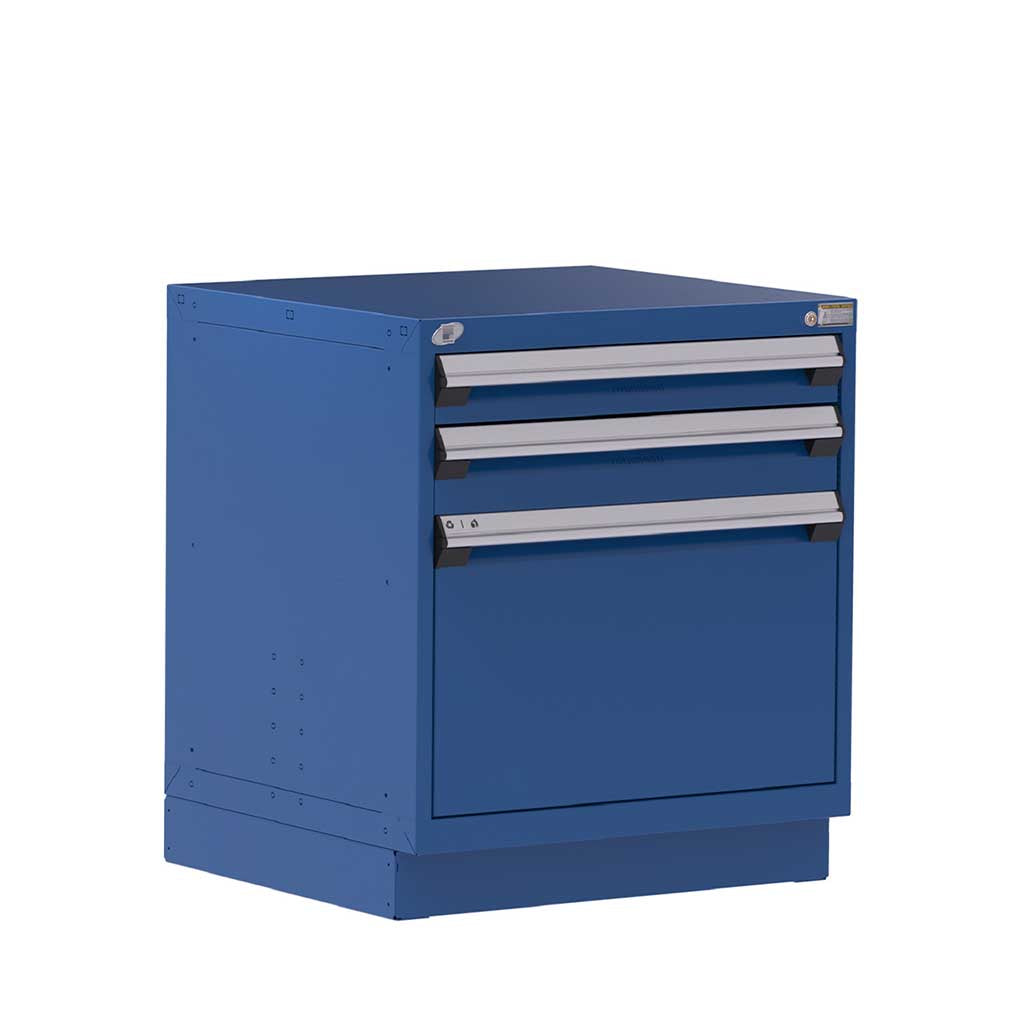 30" 3-Drawer Steel HDR Cabinet with Recessed Base HDC-R5ADG-3020