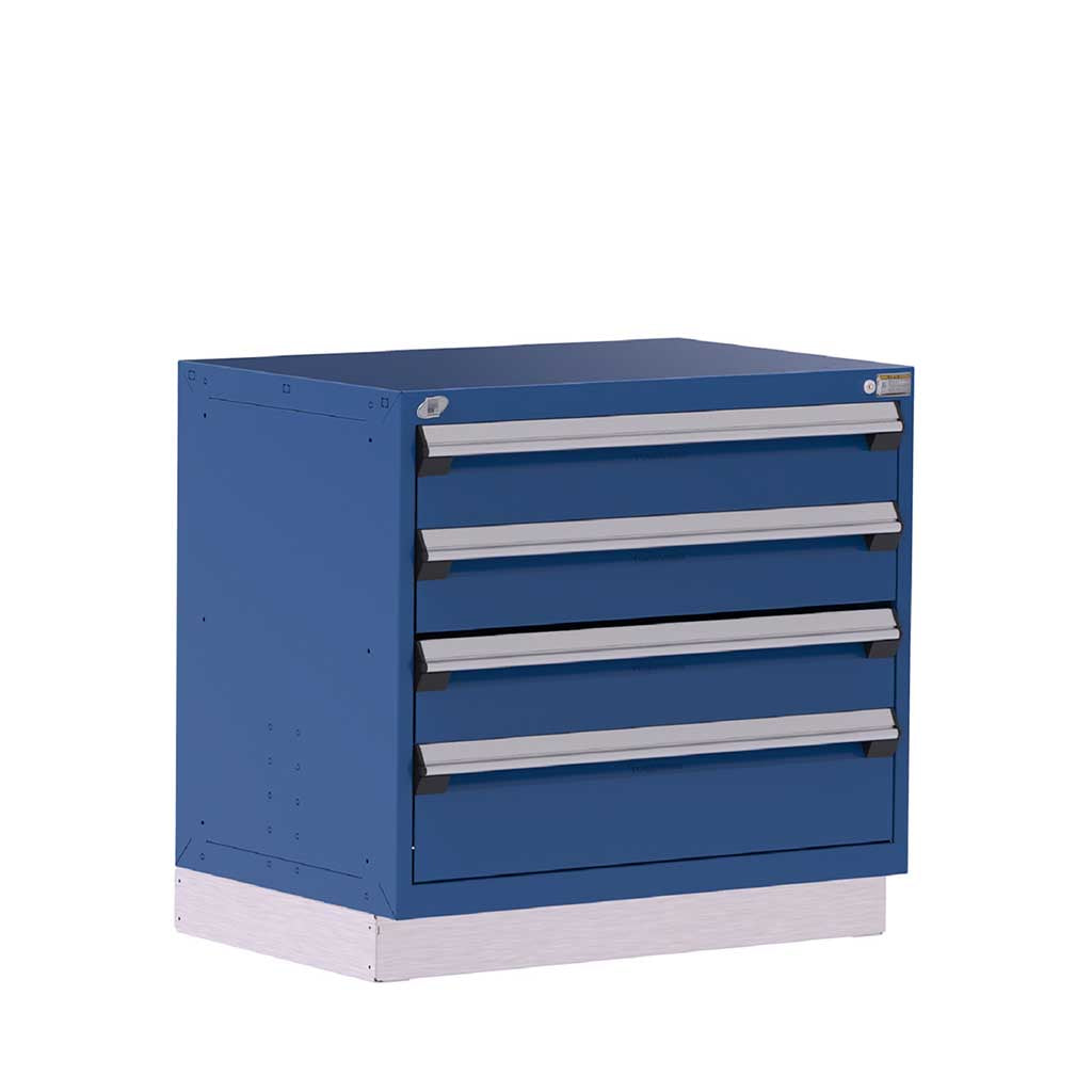 36" 4-Drawer Steel HDR Cabinet with Recessed Base HDC-R5AEE-3016