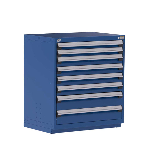 36" 8-Drawer Steel HDR Cabinet with Recessed Base HDC-R5AEG-3810