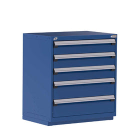 36" 5-Drawer Steel HDR Cabinet with Recessed Base HDC-R5AEG-3812
