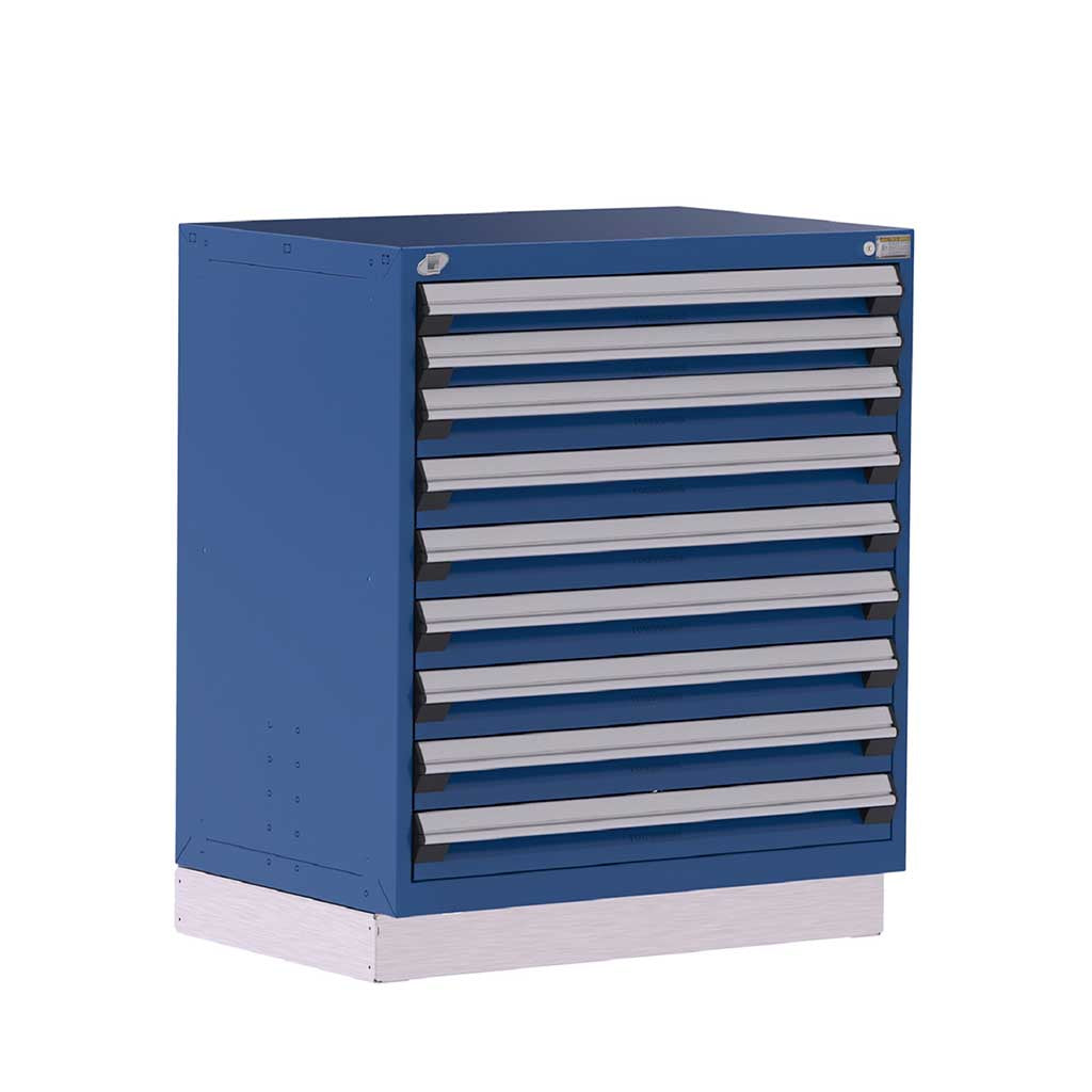 36" 9-Drawer Steel HDR Cabinet with Recessed Base HDC-R5AEE-3816
