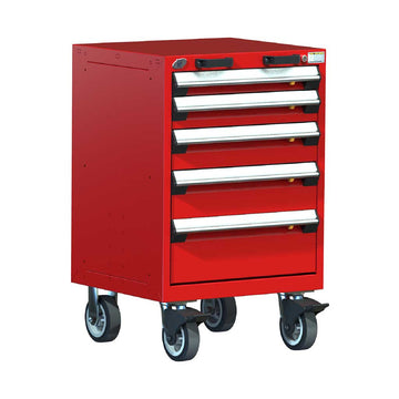 24" Mobile 5-Drawer HDR Steel Cabinet on 6" Casters HDC-R5BCD-3003