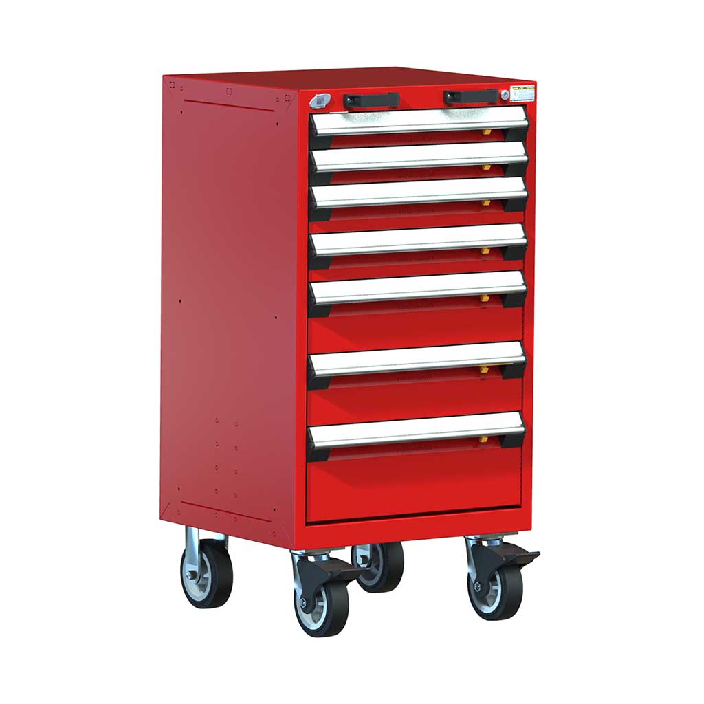 24" Mobile 7-Drawer HDR Steel Cabinet on 6" Casters HDC-R5BCG-3801