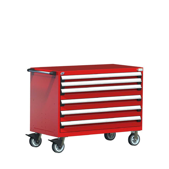 48" Mobile 6-Drawer HDR Steel Cabinet on 6" Casters HDC-R5BHG-3007
