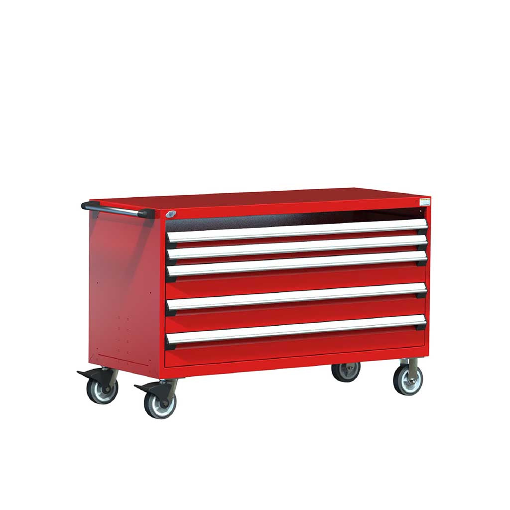 60" Mobile 4-Drawer HDR Steel Cabinet on 6" Casters HDC-R5BKE-3015