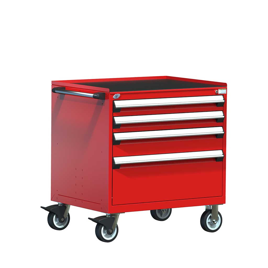 36" Mobile 4-Drawer HDR Steel Cabinet on 6" Casters HDC-R5BEE-3018