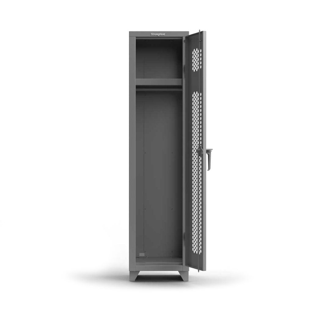 Buy dark-gray 18 in. Single-Tier Ventilated 1 Compartment Locker with Shelf