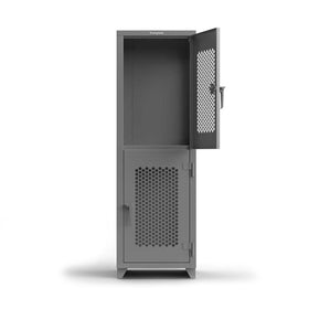 24 inch Double-Tier Ventilated 2 Compartment Locker