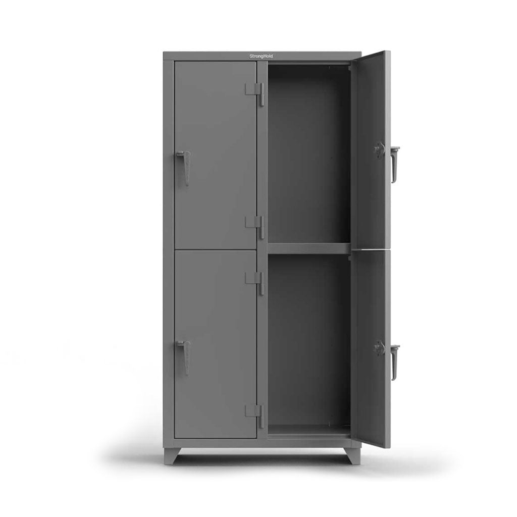36 inch Double-Tier 4 Compartment Locker | HeavyDutyCabinets.com