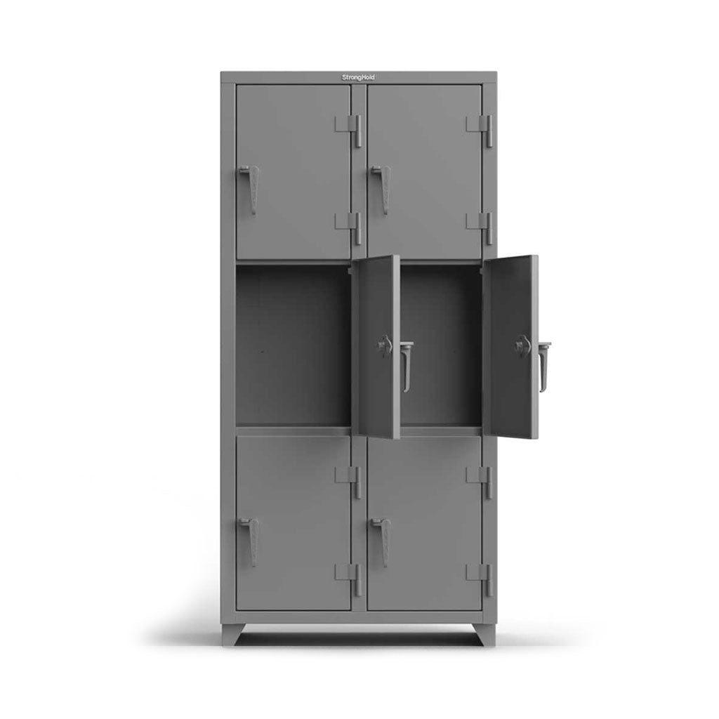 36 inch Triple-Tier 6 Compartment Locker | HeavyDutyCabinets.com
