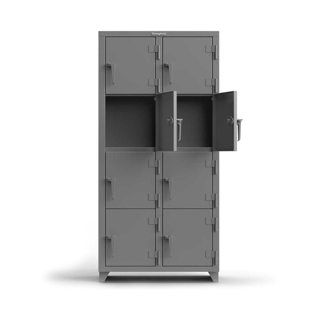 Locker 36 36 inch 4-Tier 8 Compartment Locker | HeavyDutyCabinets.com