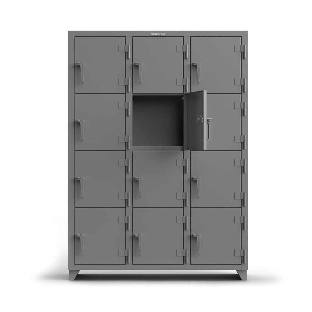 54 inch 4-Tier 12 Compartment Locker | HeavyDutyCabinets.com