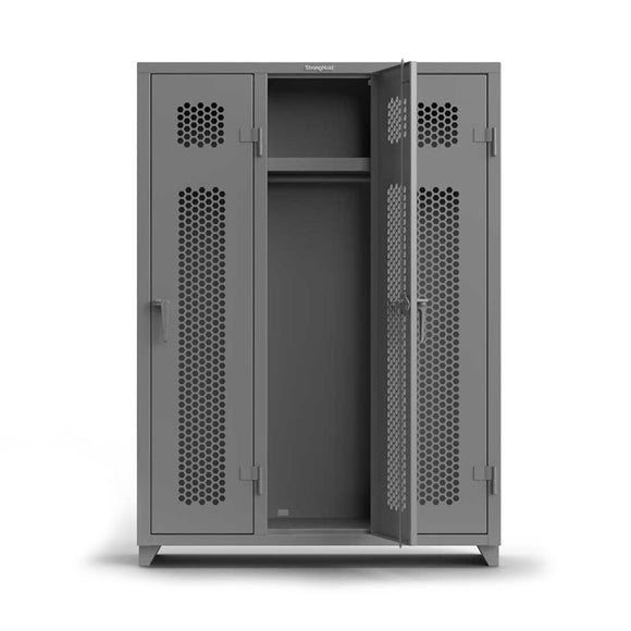54 in. Single-Tier Ventilated 3 Compartment Locker with Shelf