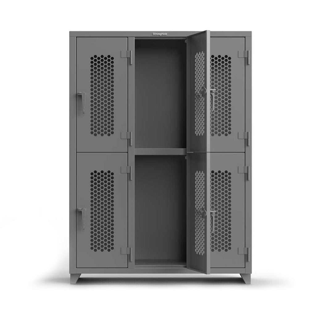 Buy dusty-gray 54 in. Double-Tier Ventilated 6 Compartment Locker