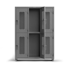 54 in. Double-Tier Ventilated 6 Compartment Locker