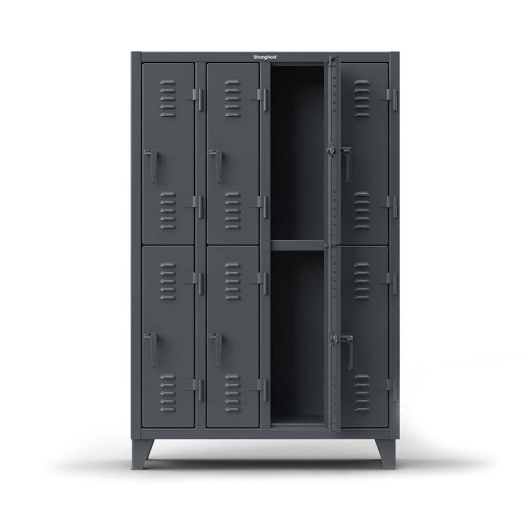 50 inch Double-Tier 8 Compartment Locker with Coat Hooks