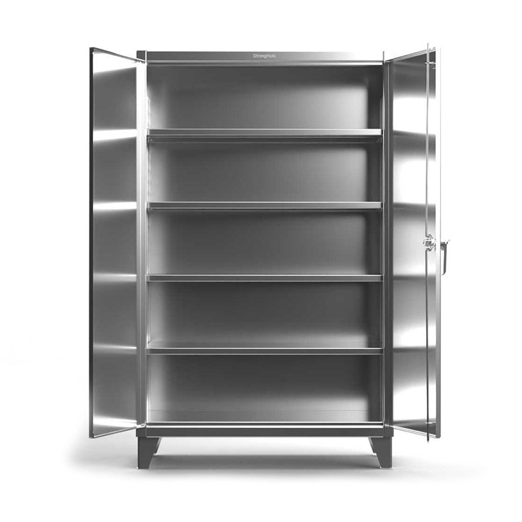 Extreme Duty 48 in. 12 GA Stainless Steel Cabinet with 4 Shelves
