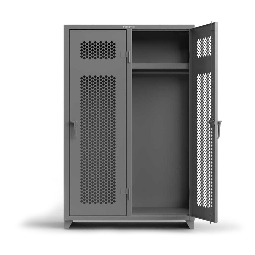 48 in. Single-Tier Ventilated 2 Compartment Locker with Shelf