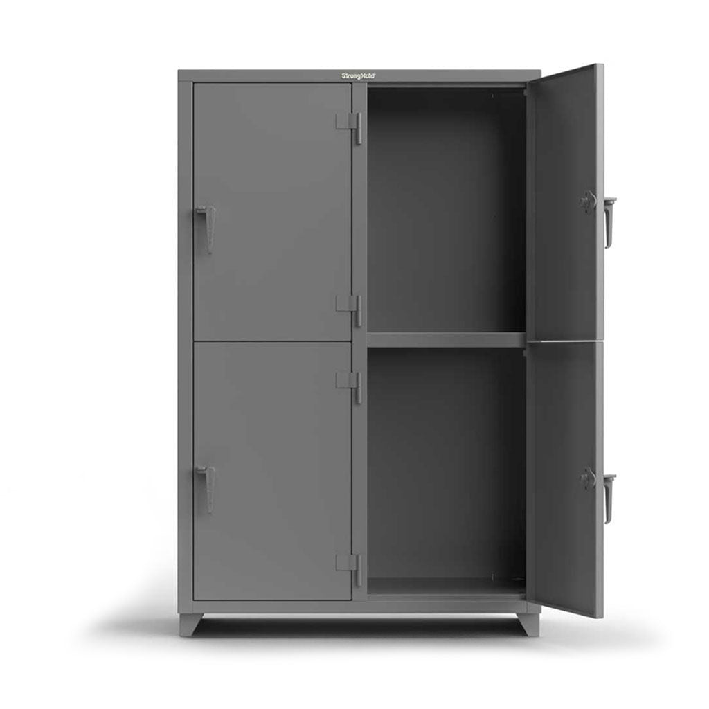 Buy dusty-gray 48 inch Double-Tier 4 Compartment Locker